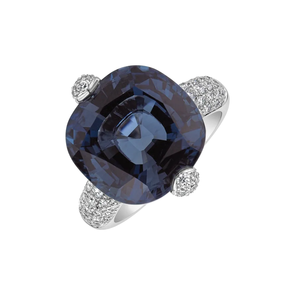 Diamond ring with Topaz Countess Elegance