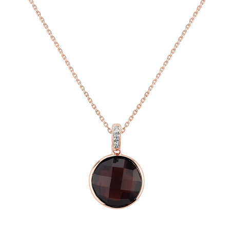 Diamond pendant with Garnet Nermin