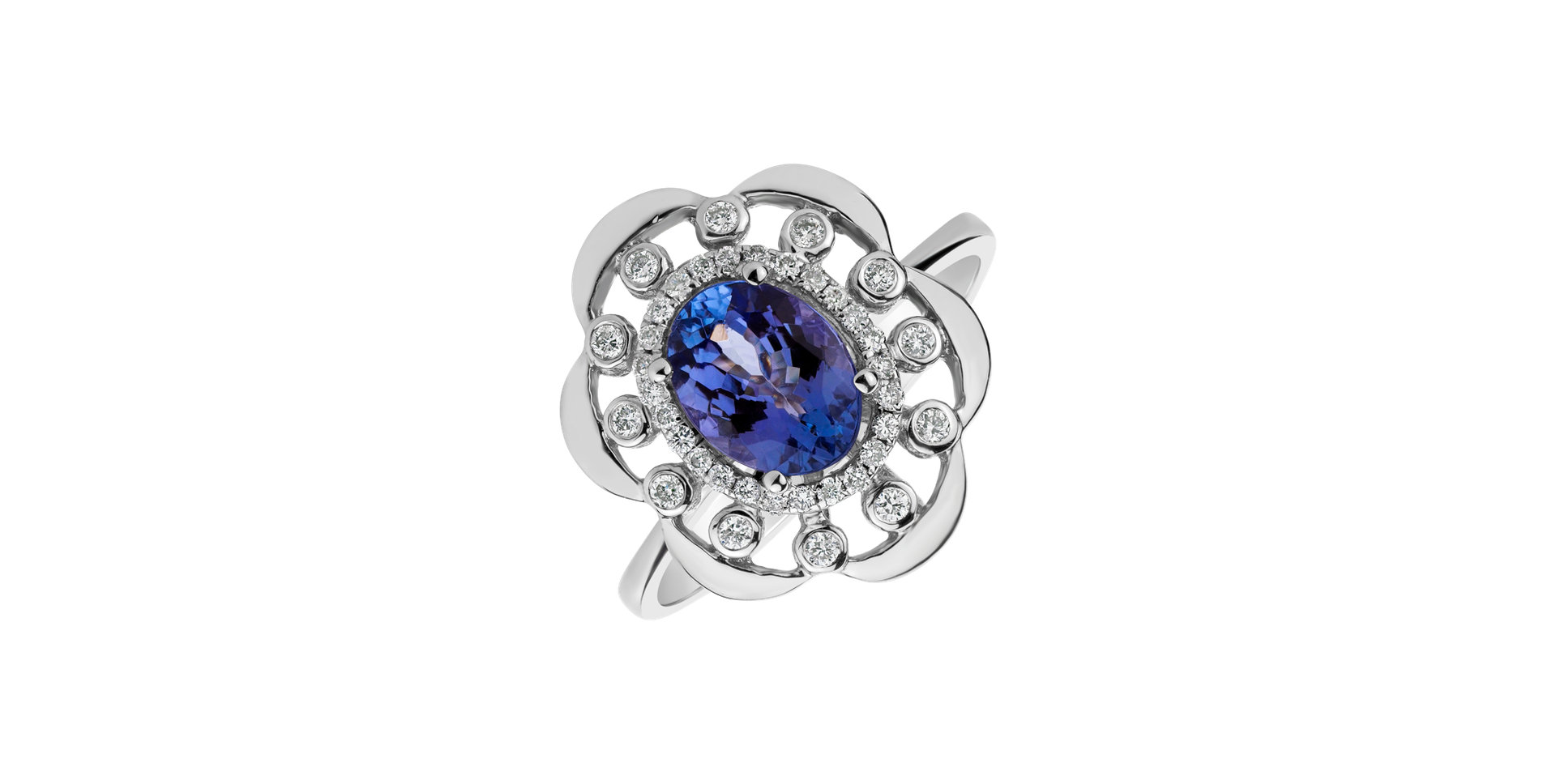 Diamond ring with Tanzanite Grand Devotion
