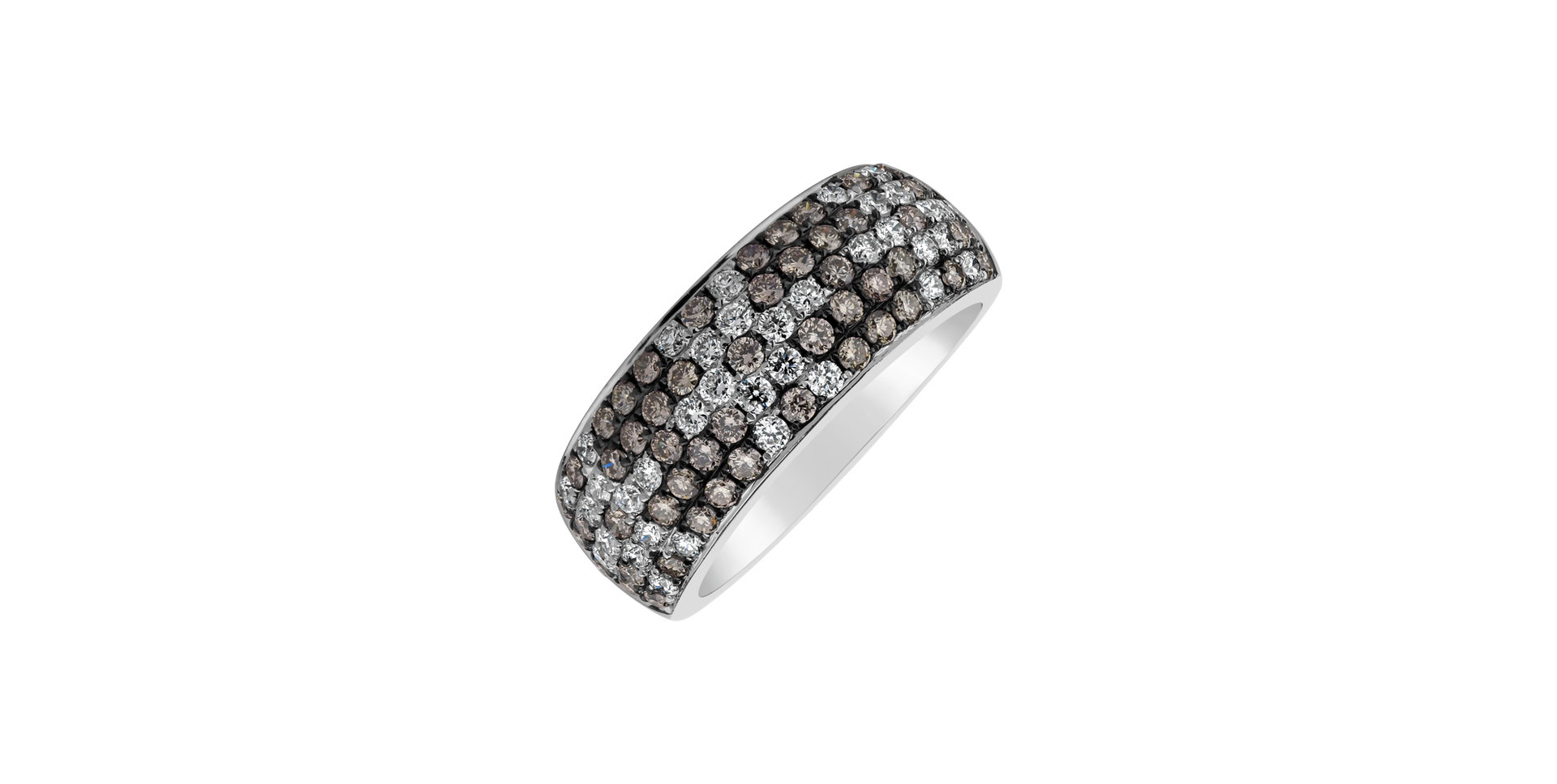 Ring with brown and white diamonds Signature of Desire