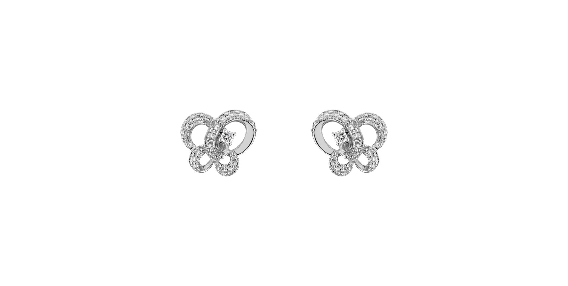 Diamond earrings Happy Butterflies