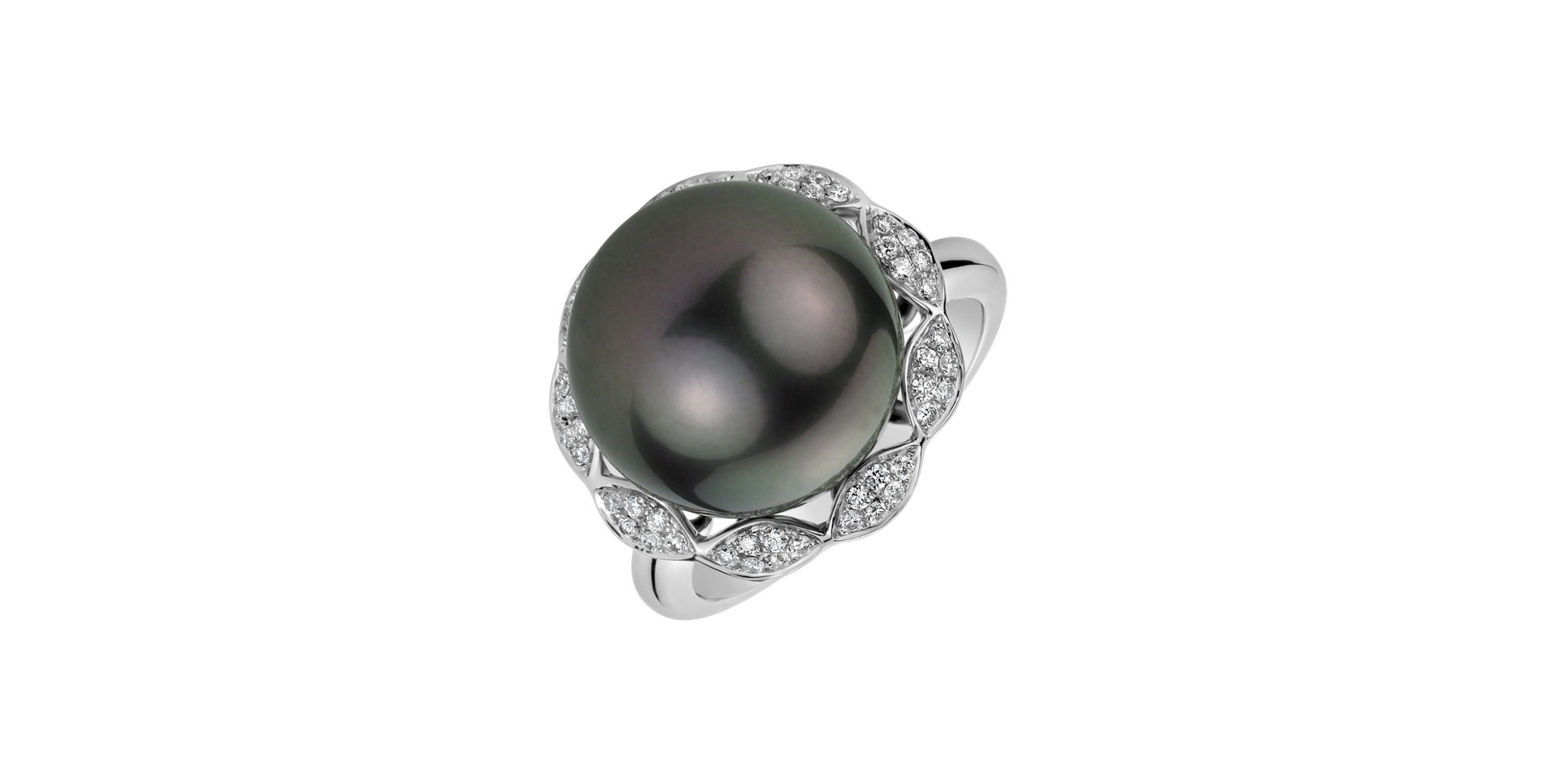 Diamond ring with Pearl Touch of Poetic