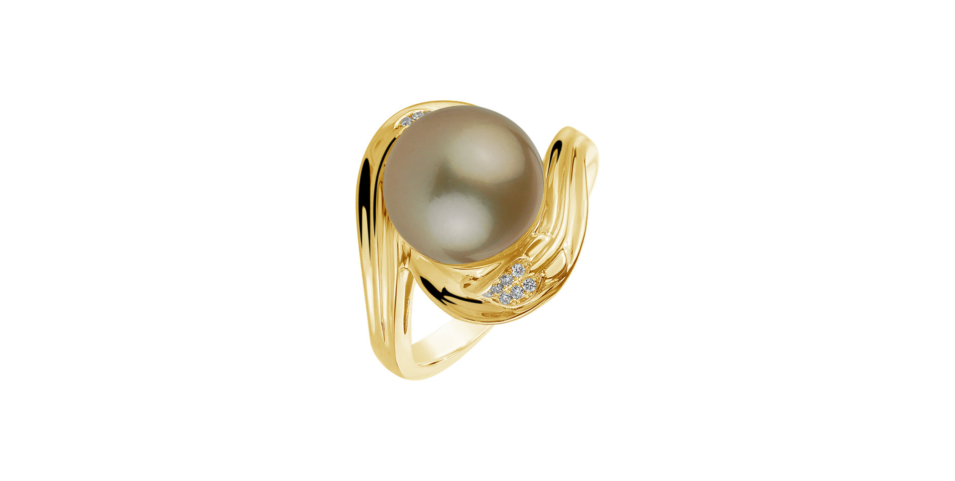 Diamond ring with Pearl Rise & Shine