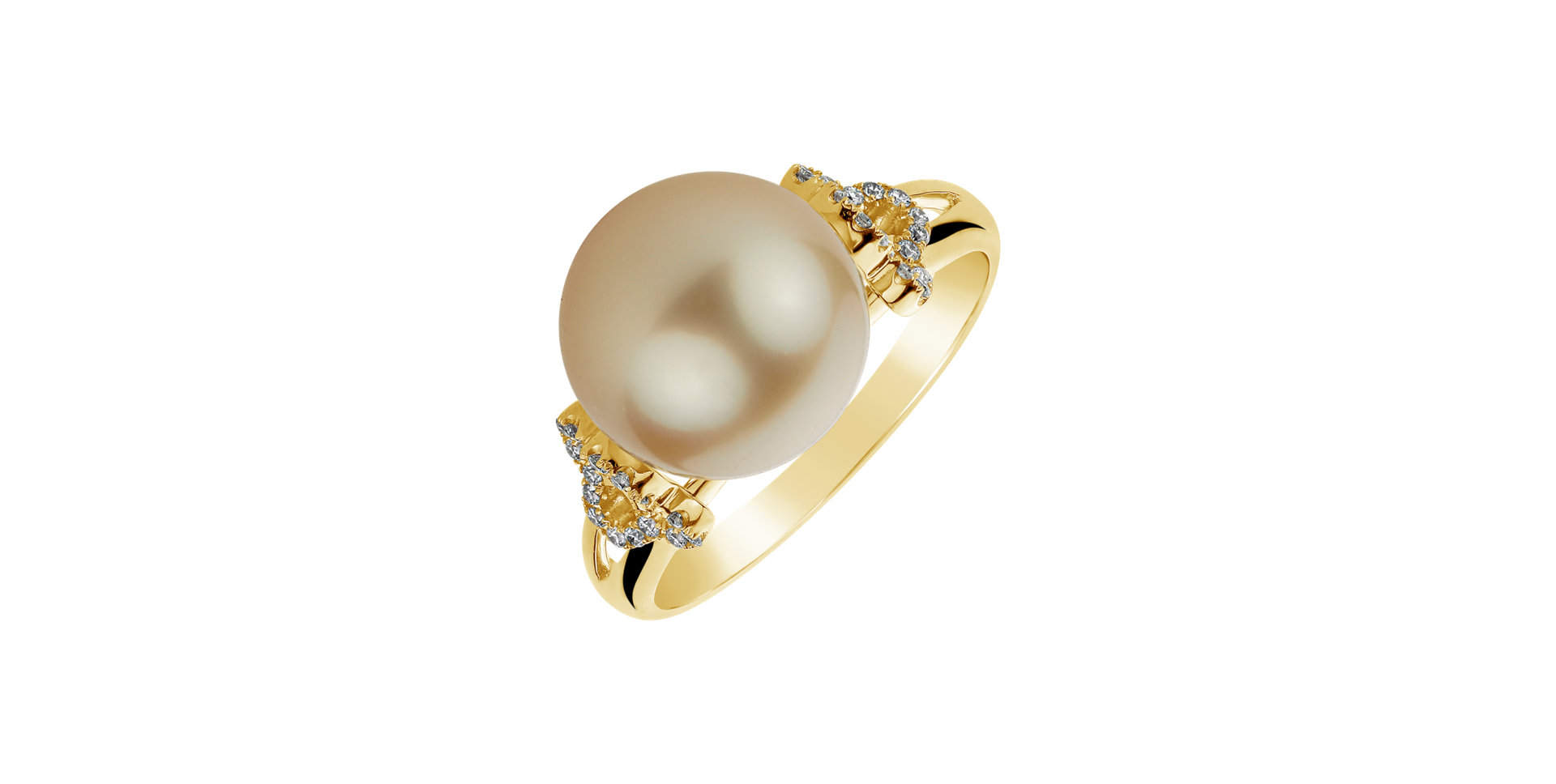 Diamond ring with Pearl Sea Energy