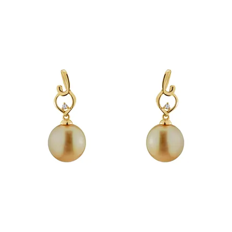 Earrings with Pearl diamonds Sea Guardian