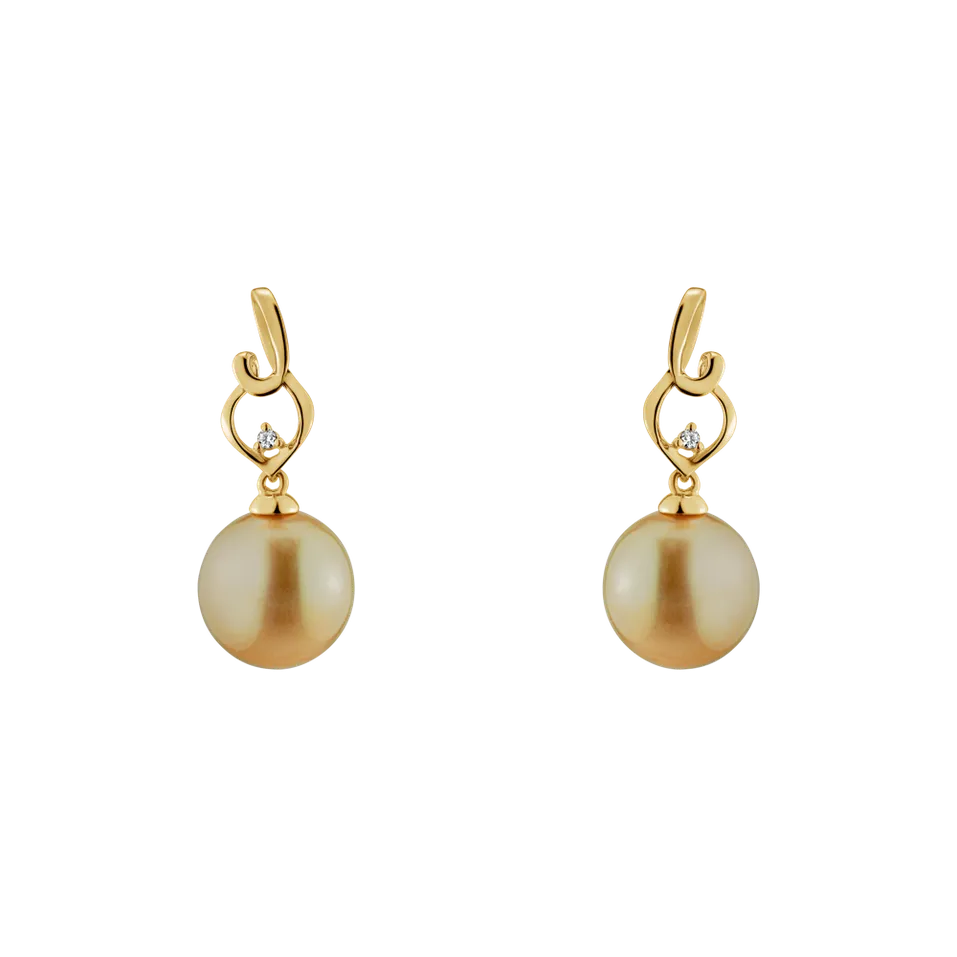 Earrings with Pearl diamonds Sea Guardian