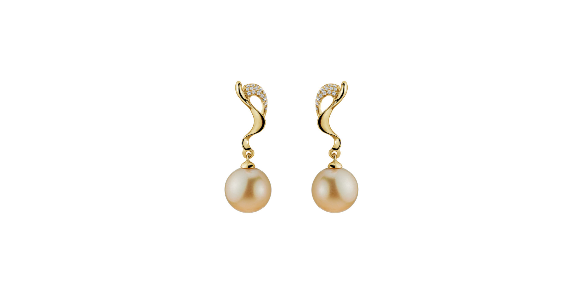 Diamond earrings with Pearl Jafet Sin