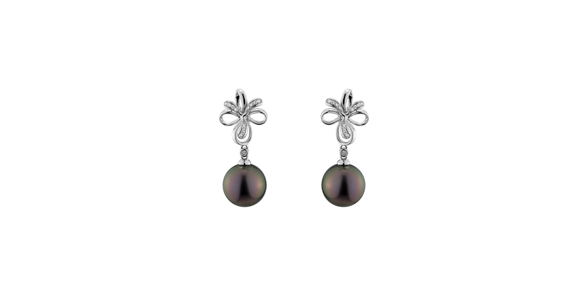 Diamond earrings with Pearl Dionna