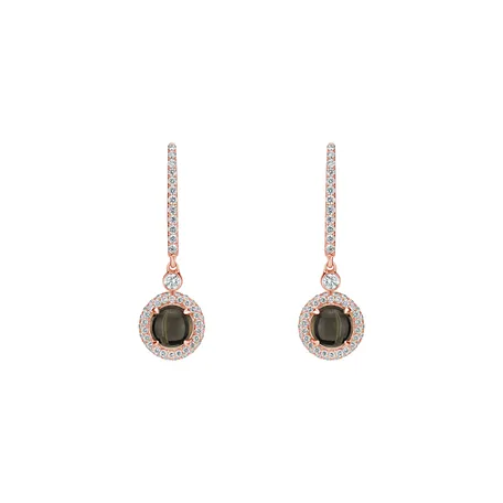 Diamond earrings with Quartz Cassiel