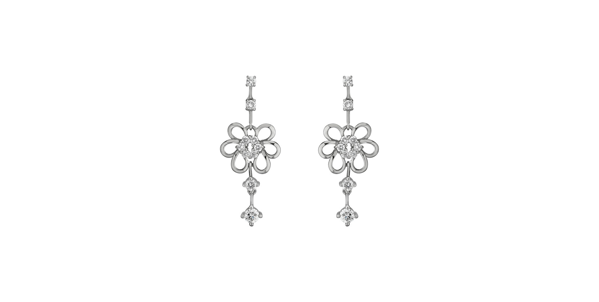 Diamond earrings Fitting Flowers