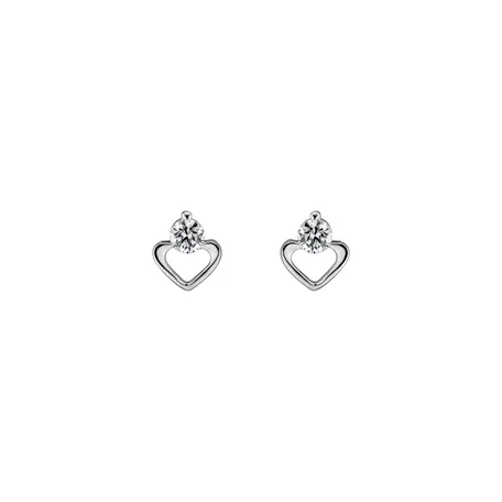 Diamond earrings Wonderful Heart