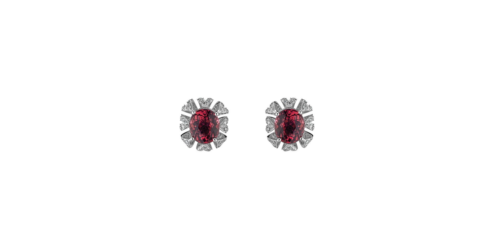 Diamond earrings with Tourmaline Floria