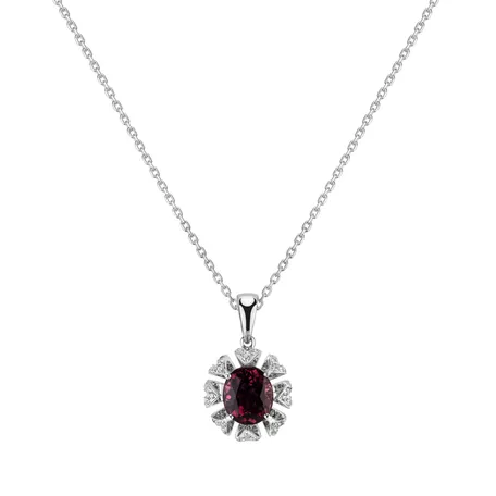 Diamond pendant with Turmalinem Fashion Queen