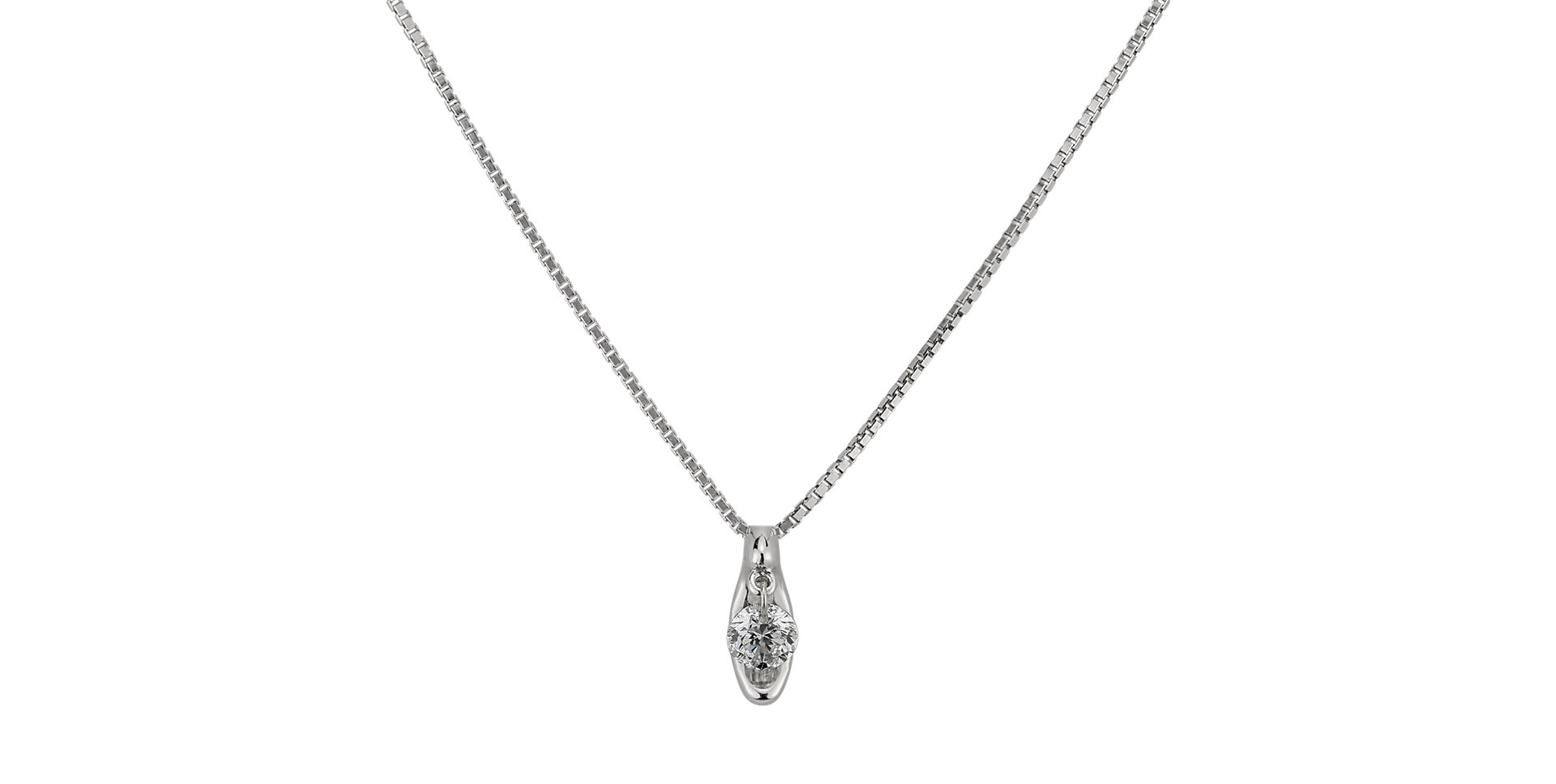 Diamond pendant with necklace Gaetana