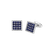 Diamond Cufflinks with Sapphire Blue Square2