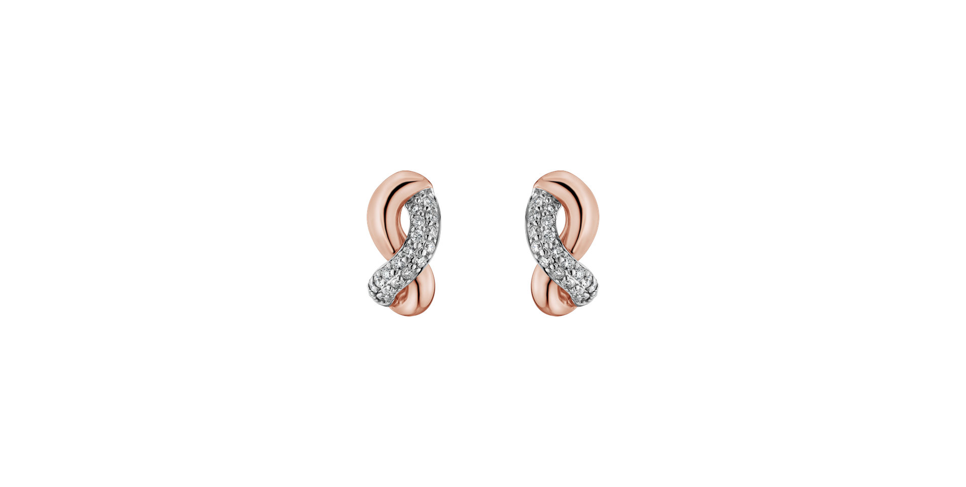 Diamond earrings Moon Infinity
