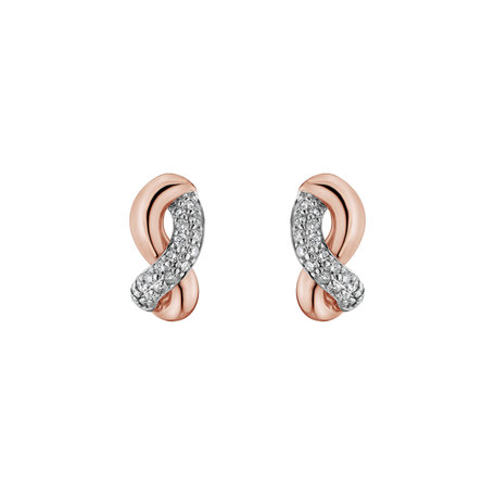 Diamond earrings Moon Infinity