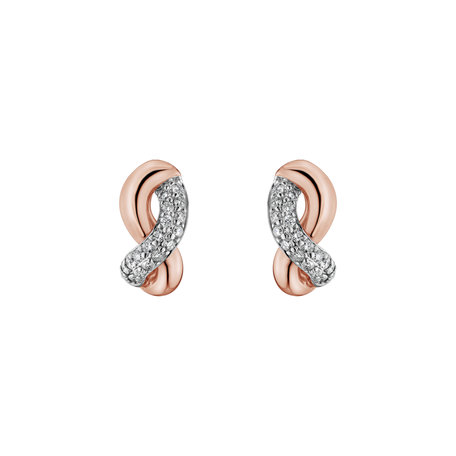 Diamond earrings Moon Infinity