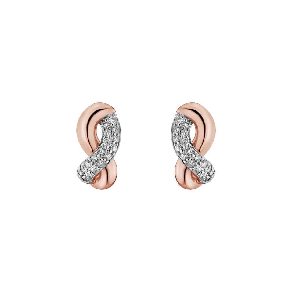 Diamond earrings Moon Infinity