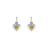 Children's earrings with Citrine Eternal Love2