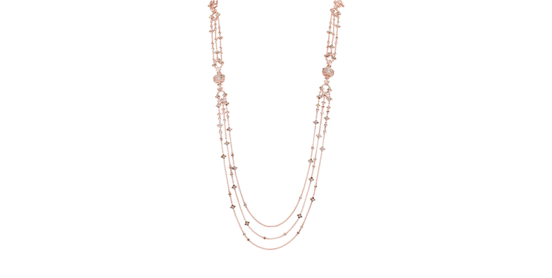 Necklace with brown and white diamonds Eternal Essence