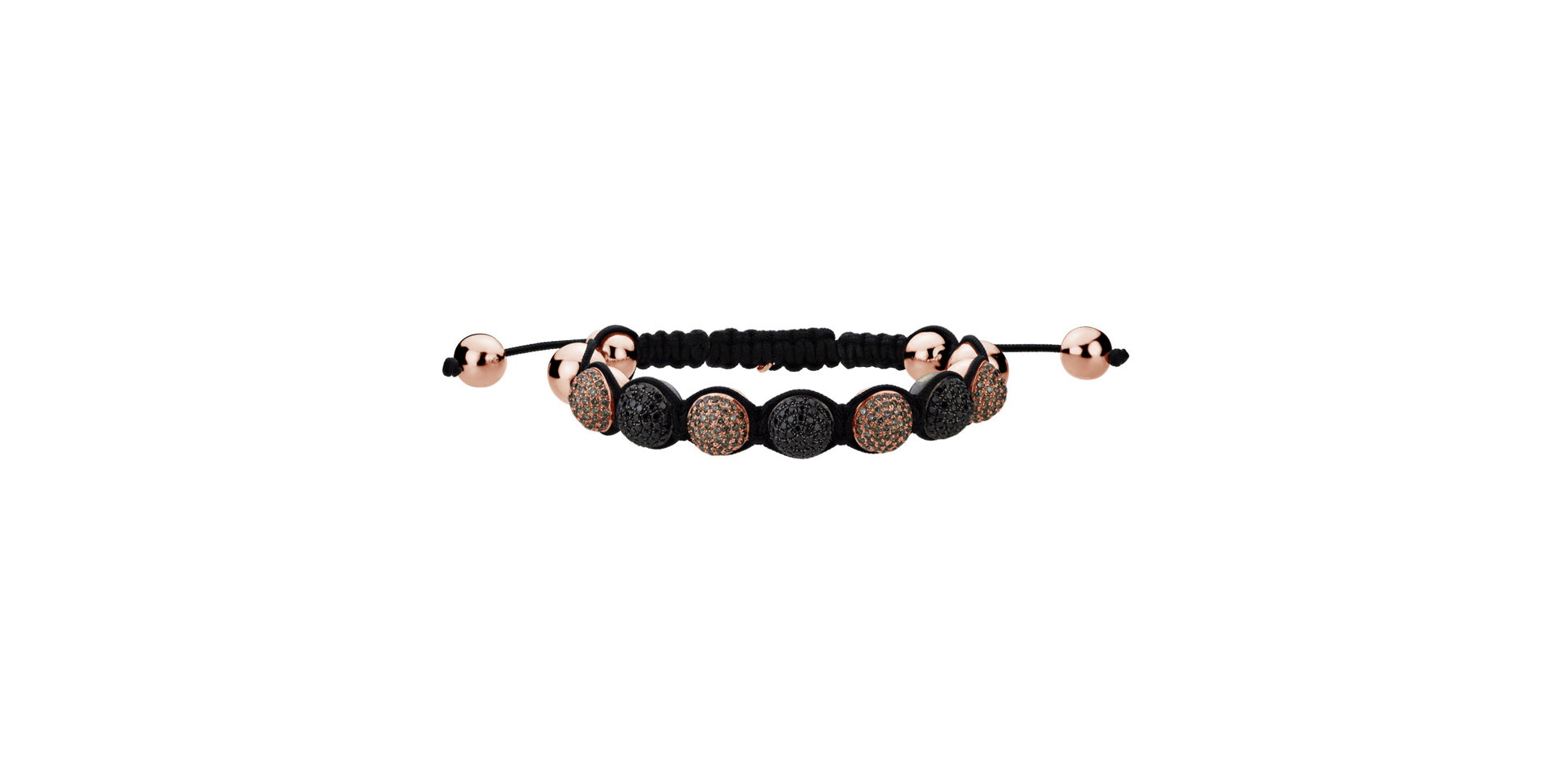 Bracelet with brown and black diamonds Moonlight Night