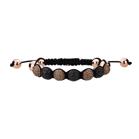 Bracelet with brown and black diamonds Moonlight Night