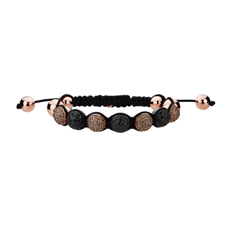 Bracelet with brown and black diamonds Moonlight Night