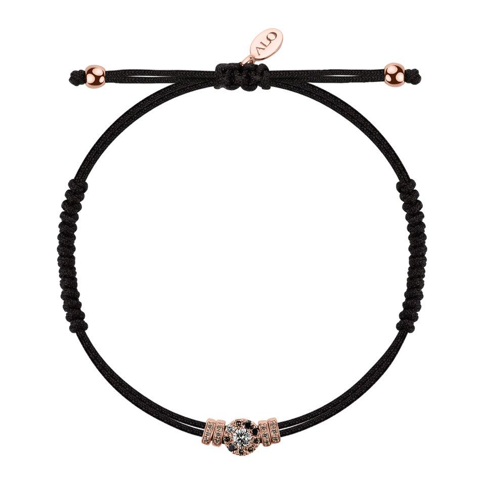 Bracelet with white, brown and black diamonds Galaxy Gem