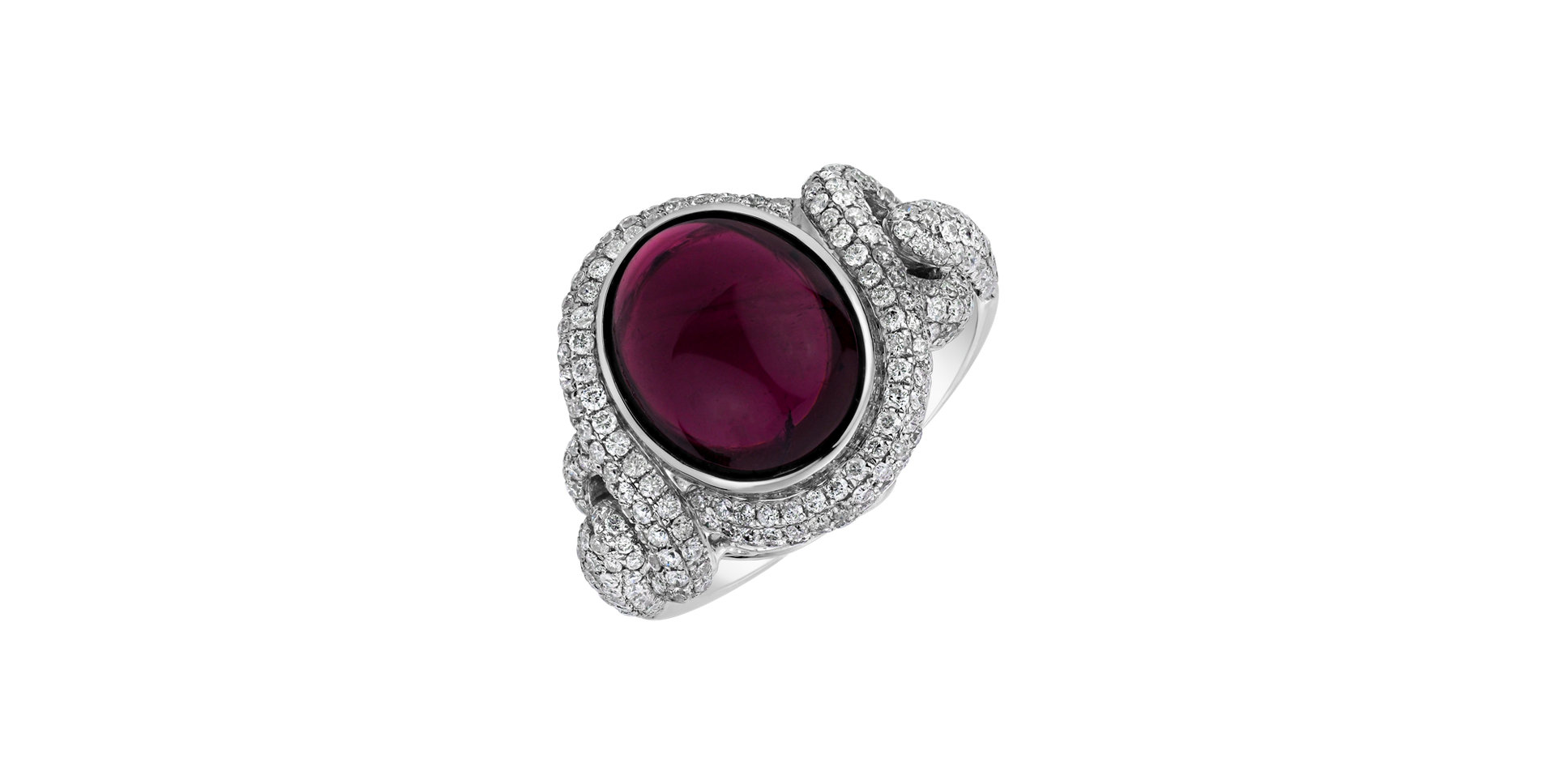 Diamond ring with Ruby Red Heaven