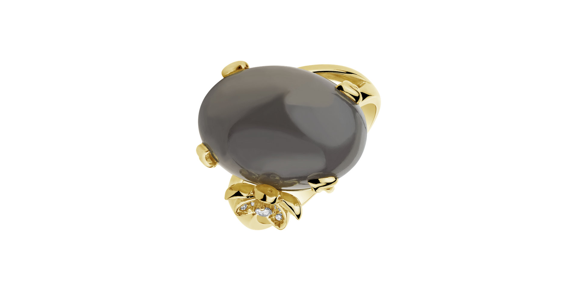 Ring with Moonstone and diamonds Romantic Desire