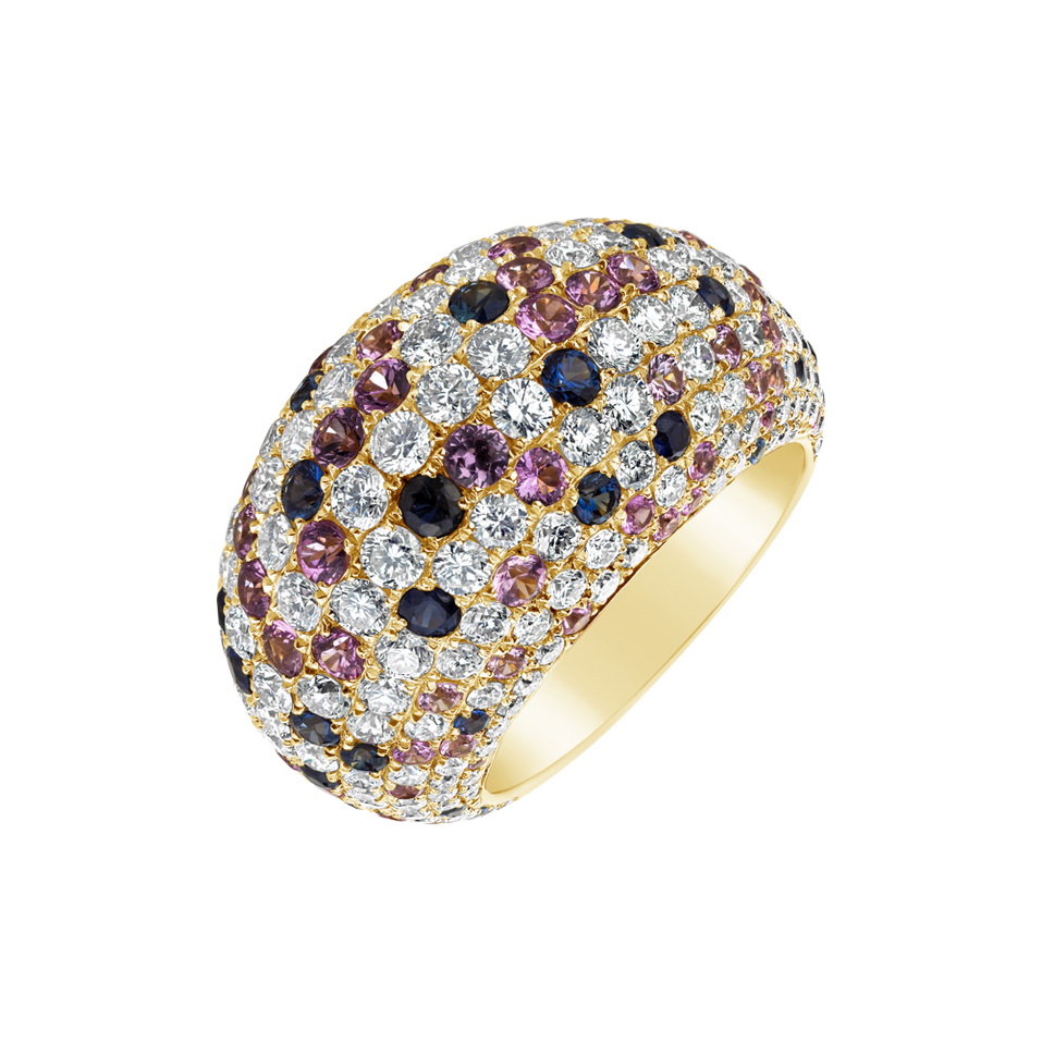 Diamond ring with Sapphire Mystery Heaven