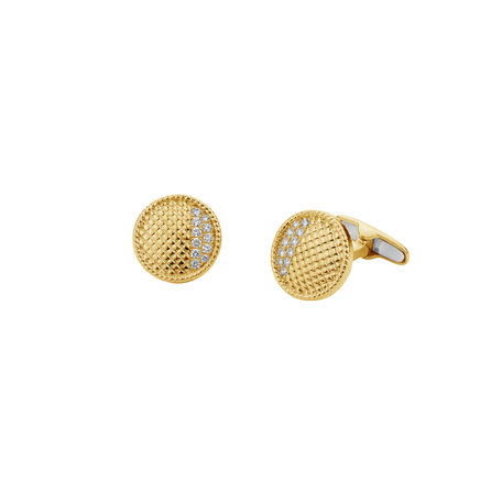 Diamond Cufflinks Golden Sun