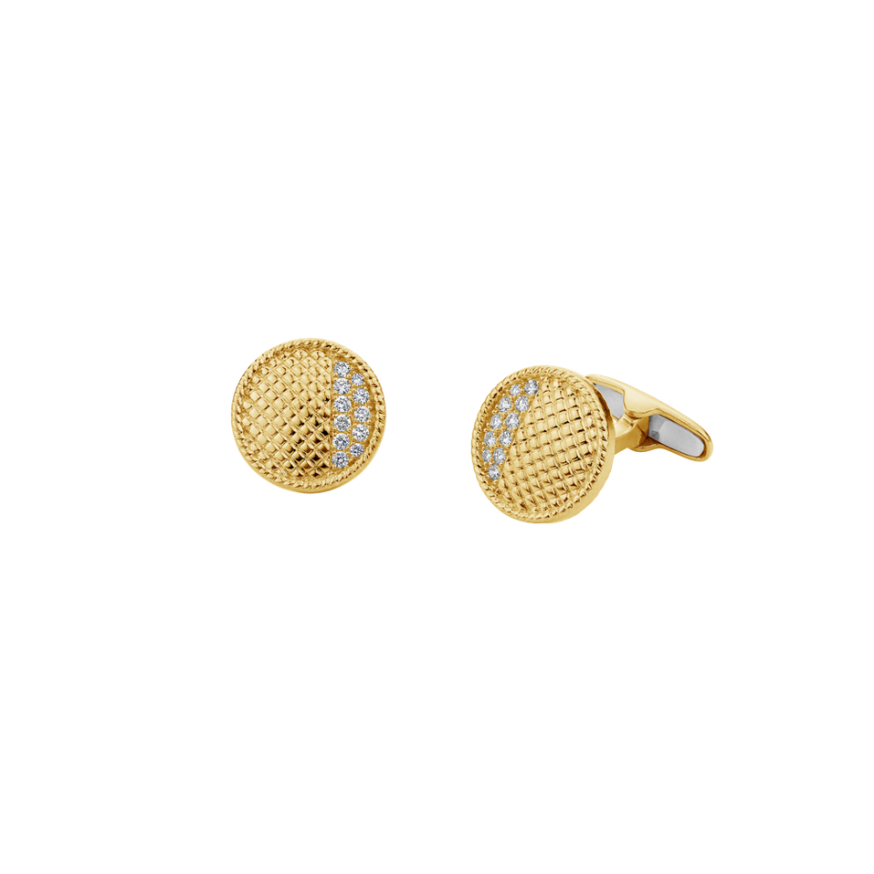 Diamond Cufflinks Golden Sun