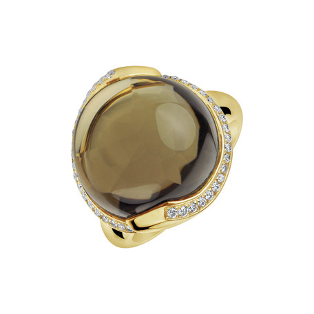 Diamond ring with Quartz Lake Kingdom
