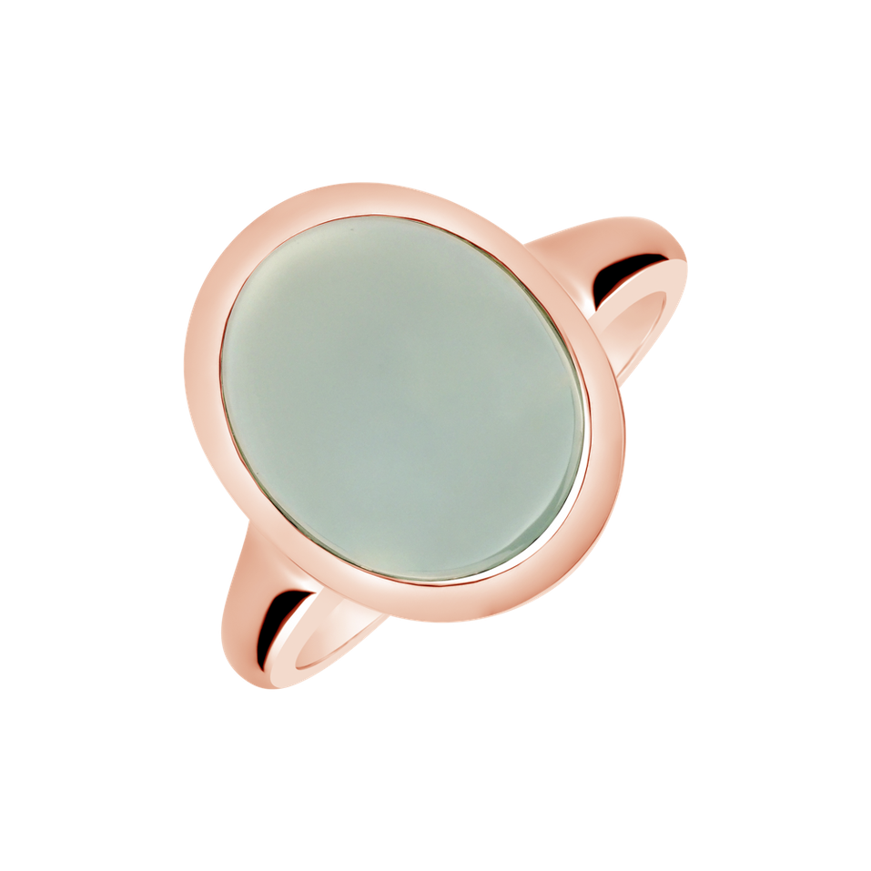 Ring with Amethyst and Mother of Pearl Stylish Goth