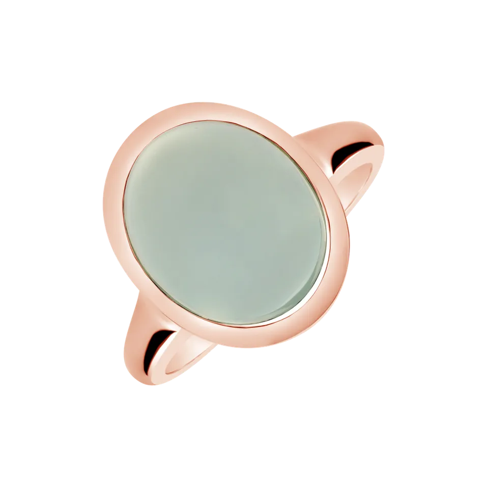 Ring with Amethyst and Mother of Pearl Stylish Goth