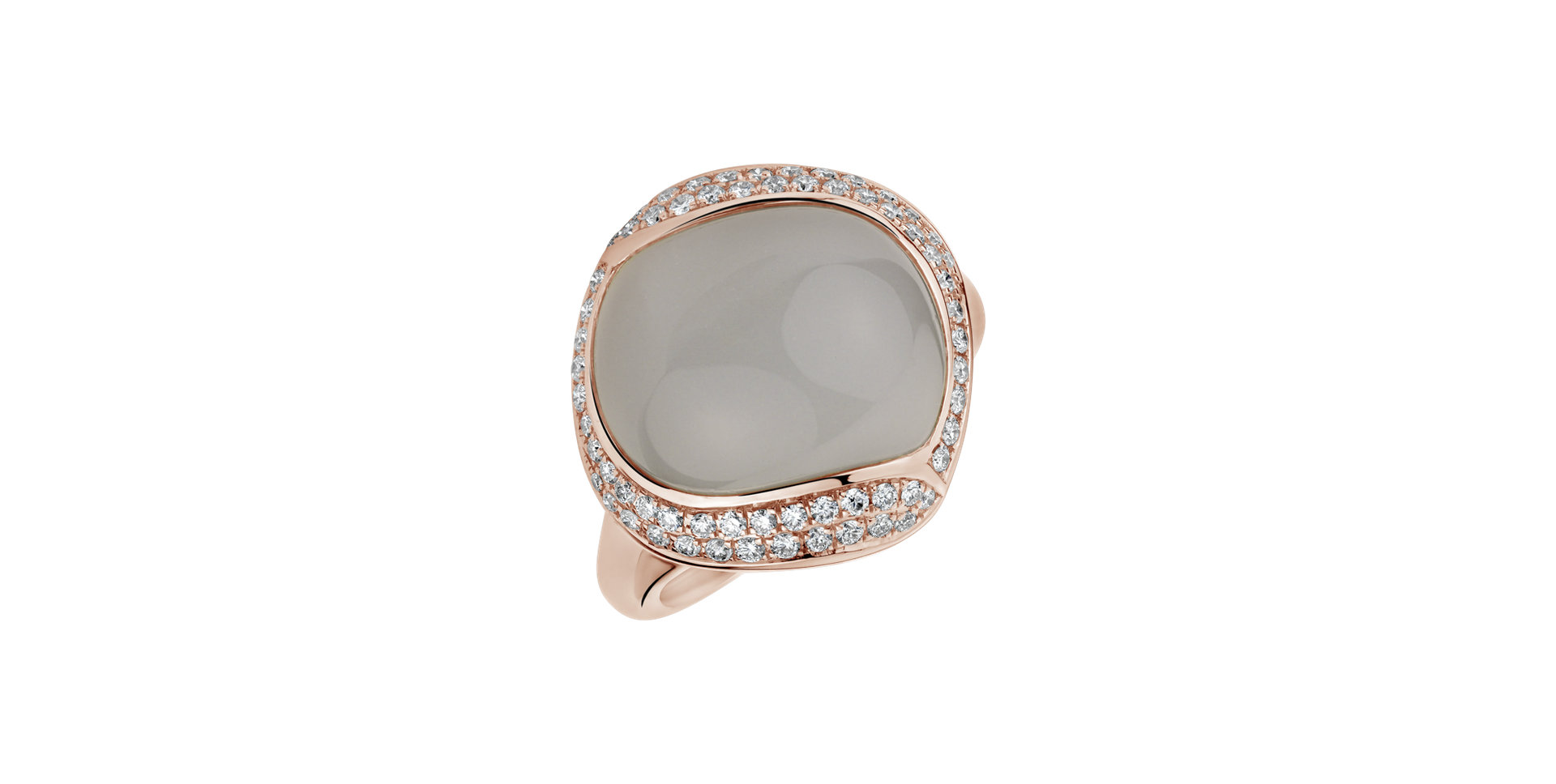 Ring with Moonstone and diamonds Duchess Treasure