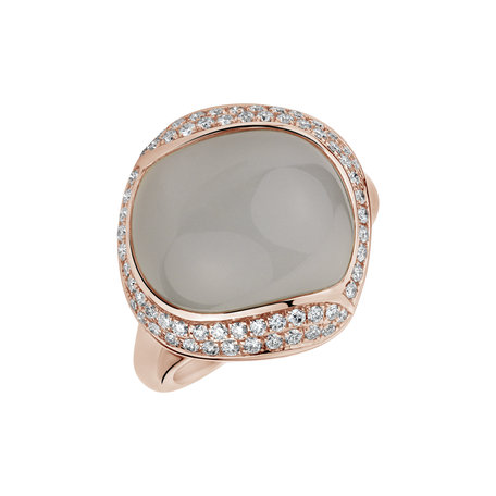 Ring with Moonstone and diamonds Duchess Treasure