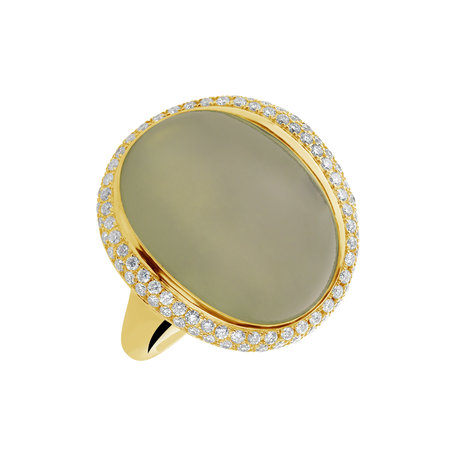 Ring with Moonstone and diamonds Moonlight Romance