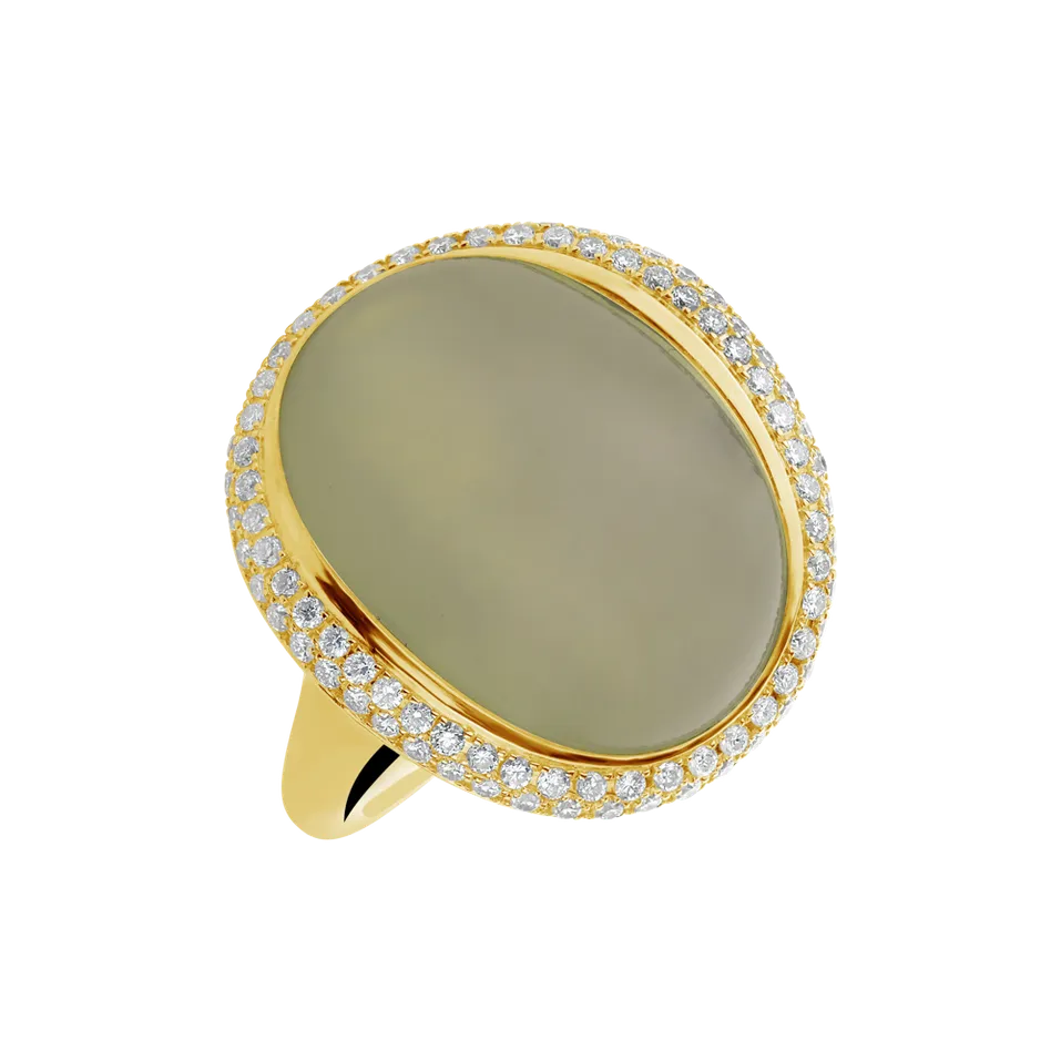 Ring with Moonstone and diamonds Moonlight Romance