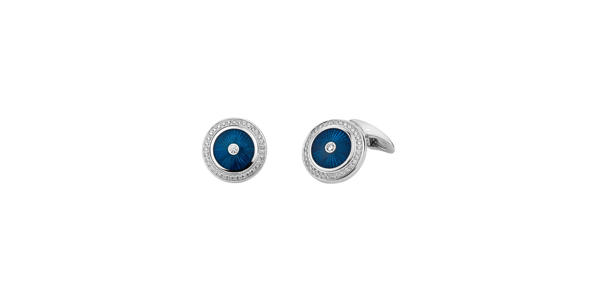 Diamond cufflinks with Enamel Maximus