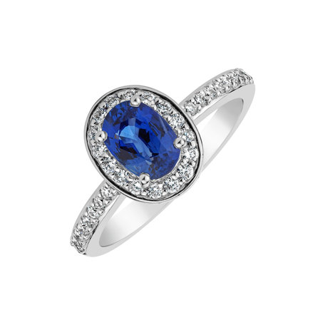 Diamond ring with Sapphire Sapphire Princess