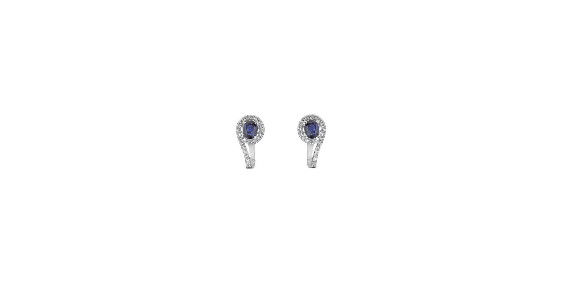 Diamond earrings with Sapphire Moonlit Grace
