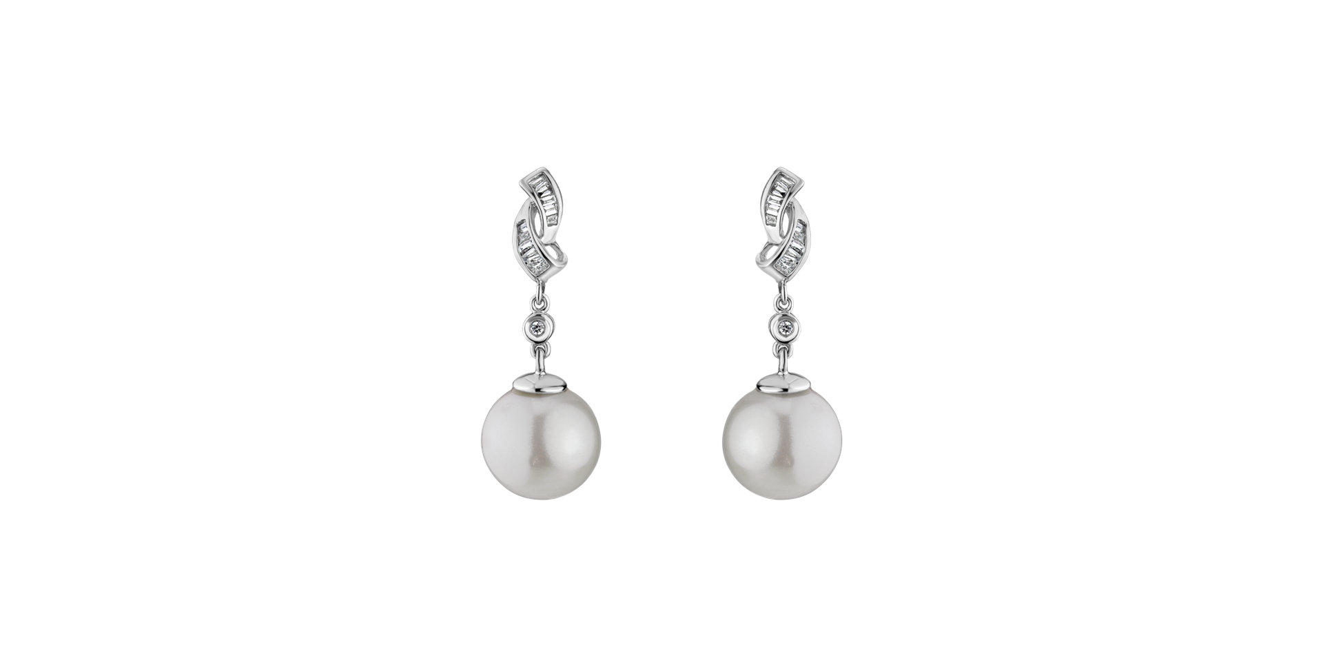 Diamond earrings with Pearl Pure Oasis