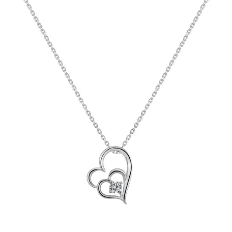 Diamond pendant Hearts in Sync
