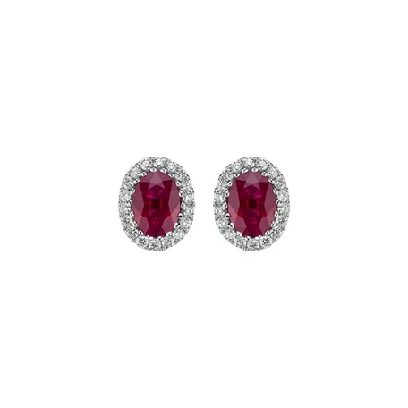 Diamond earrings with Ruby Desire Kingdom