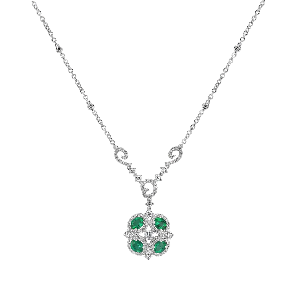 Diamond necklace with Emerald Halfyard
