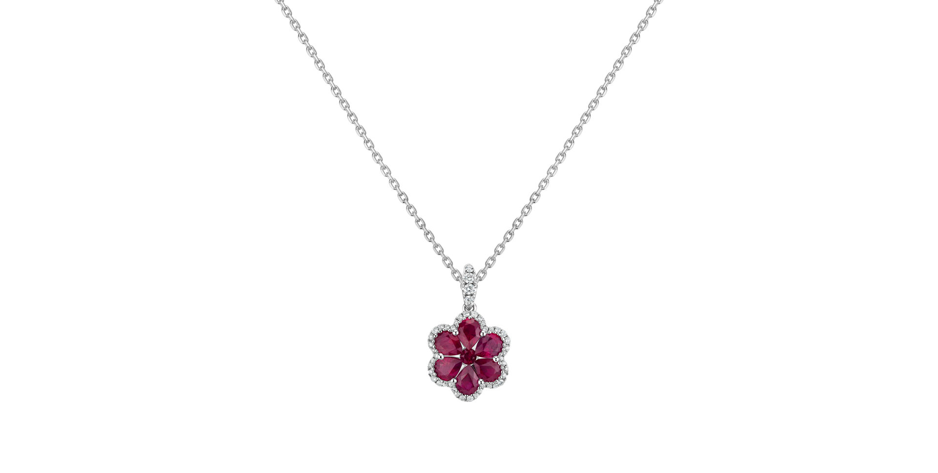 Diamond pendant with Ruby Melissa