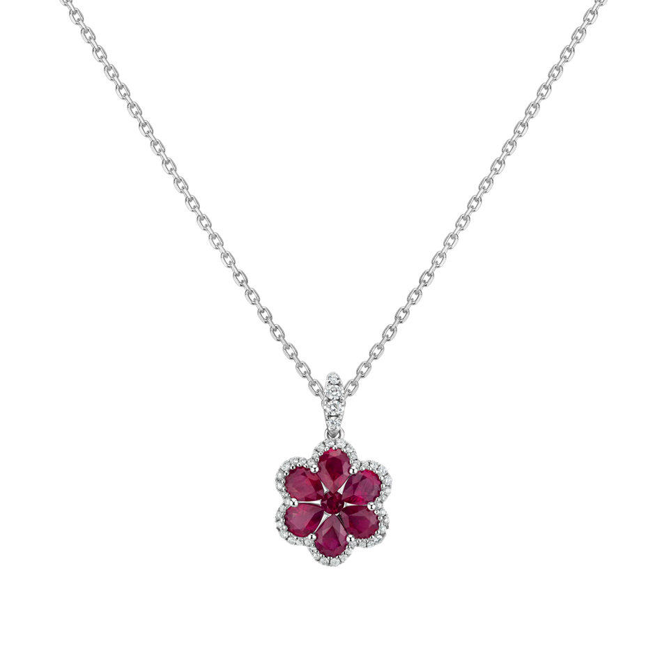 Diamond pendant with Ruby Melissa